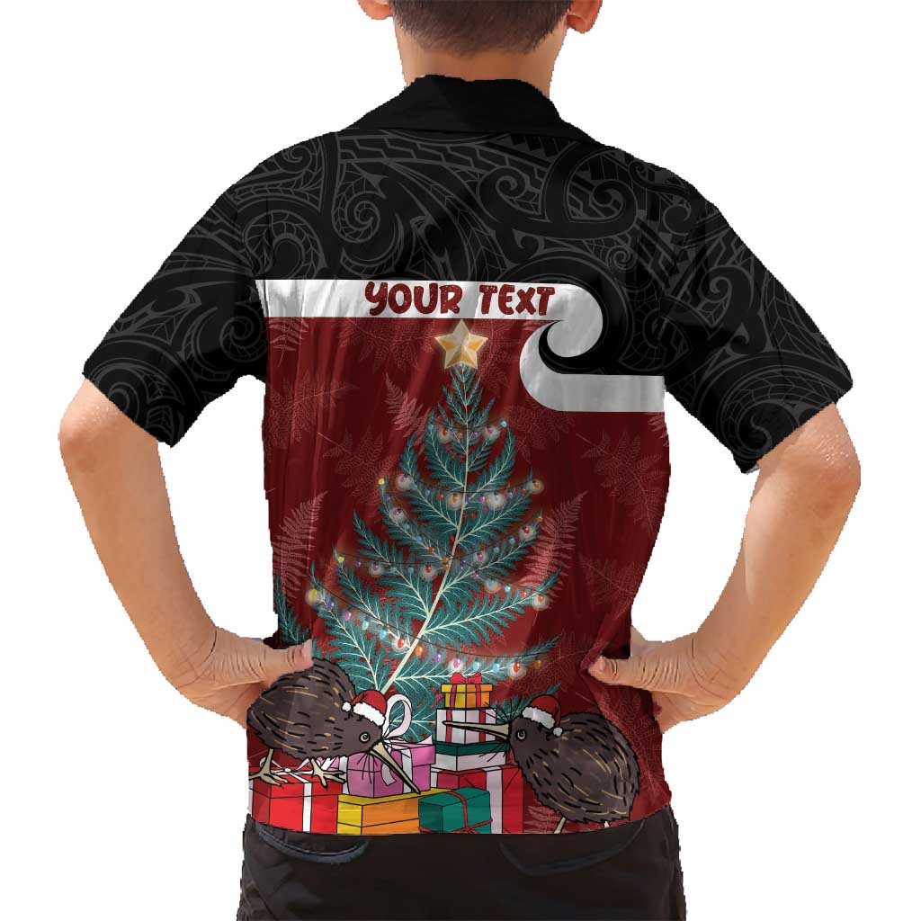 Personalised New Zealand Maori Christmas Family Matching Summer Maxi Dress and Hawaiian Shirt Xmas Fern Mix Kowhawhai LT7 - Polynesian Pride