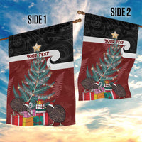 Personalised New Zealand Maori Christmas Garden Flag Xmas Fern Mix Kowhawhai LT7 - Polynesian Pride