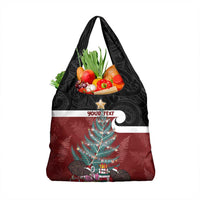Personalised New Zealand Maori Christmas Grocery Bag Xmas Fern Mix Kowhawhai LT7 1-pack One Size Black - Polynesian Pride