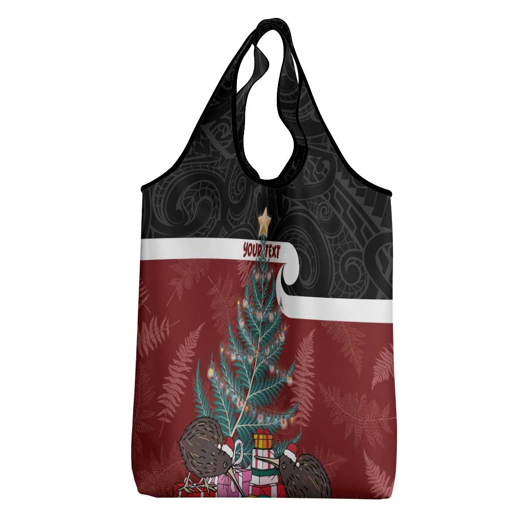 Personalised New Zealand Maori Christmas Grocery Bag Xmas Fern Mix Kowhawhai LT7 - Polynesian Pride