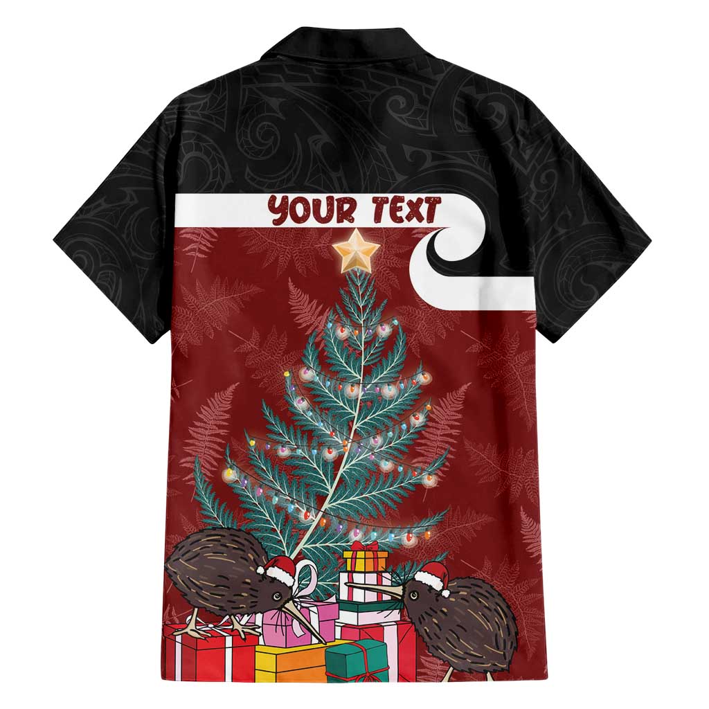 Personalised New Zealand Maori Christmas Hawaiian Shirt Xmas Fern Mix Kowhawhai LT7 - Polynesian Pride