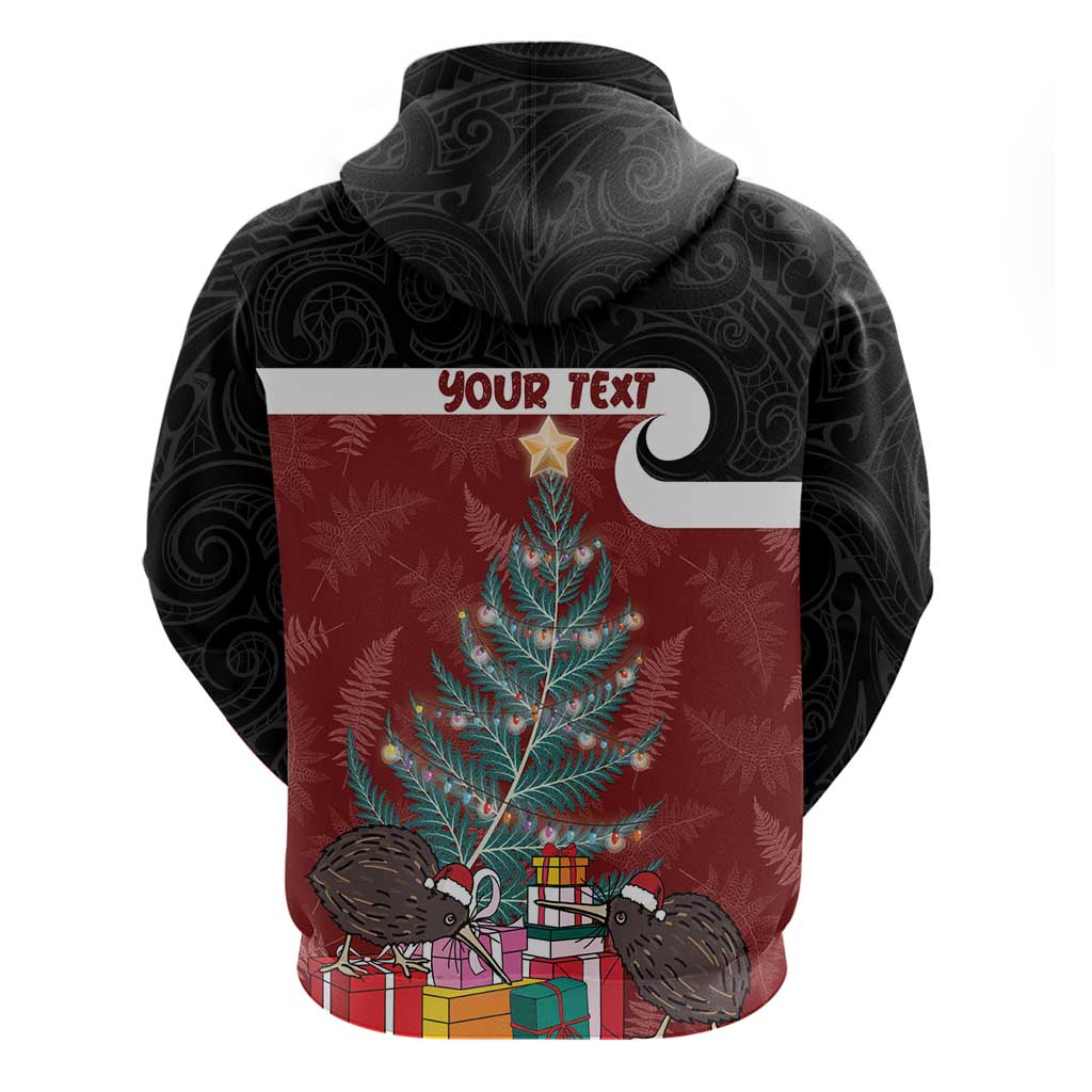 Personalised New Zealand Maori Christmas Hoodie Xmas Fern Mix Kowhawhai LT7 - Polynesian Pride