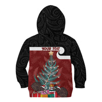 Personalised New Zealand Maori Christmas Kid Hoodie Xmas Fern Mix Kowhawhai LT7 - Polynesian Pride