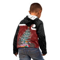 Personalised New Zealand Maori Christmas Kid Hoodie Xmas Fern Mix Kowhawhai LT7 - Polynesian Pride