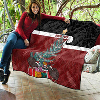 Personalised New Zealand Maori Christmas Quilt Xmas Fern Mix Kowhawhai LT7 - Polynesian Pride