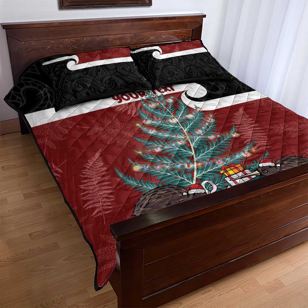 Personalised New Zealand Maori Christmas Quilt Bed Set Xmas Fern Mix Kowhawhai LT7 - Polynesian Pride