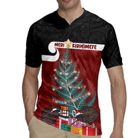 Personalised New Zealand Maori Christmas Rugby Jersey Xmas Fern Mix Kowhawhai LT7 - Polynesian Pride