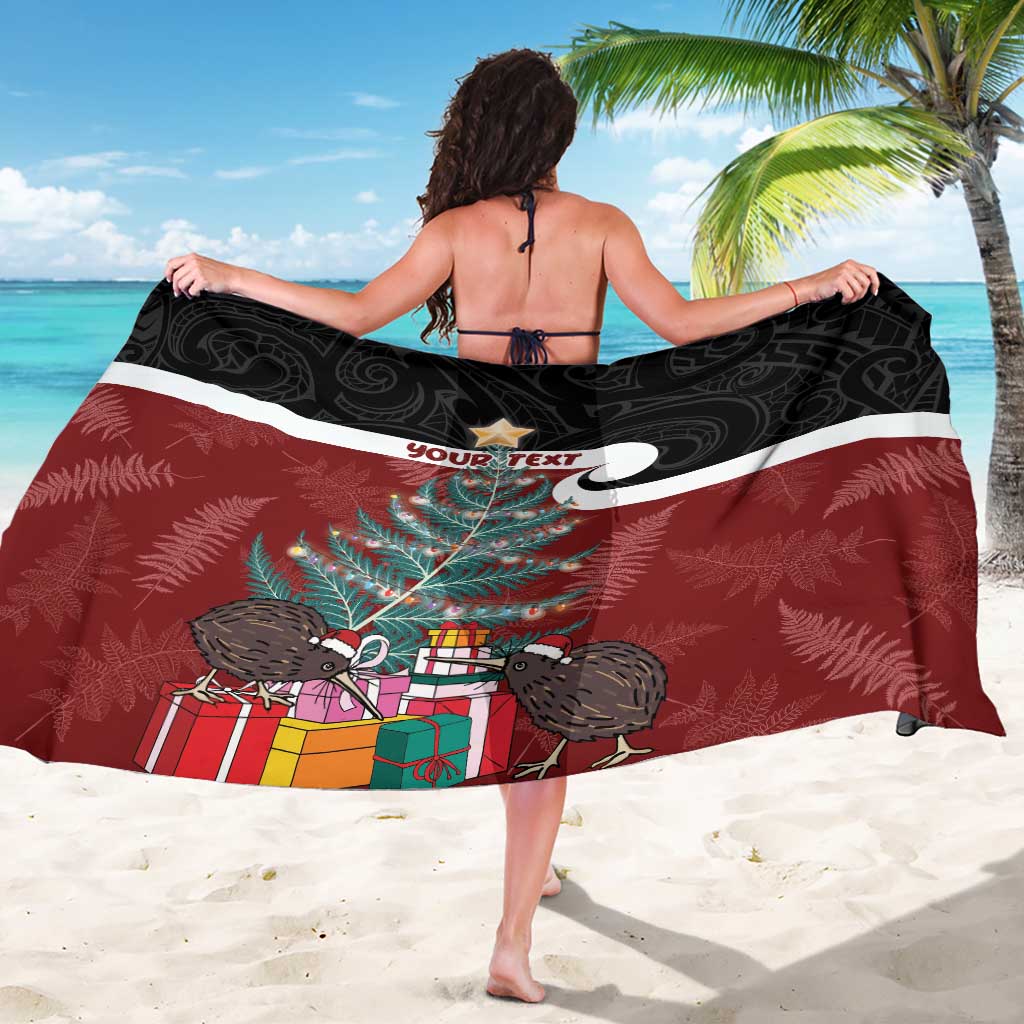 Personalised New Zealand Maori Christmas Sarong Xmas Fern Mix Kowhawhai LT7 - Polynesian Pride