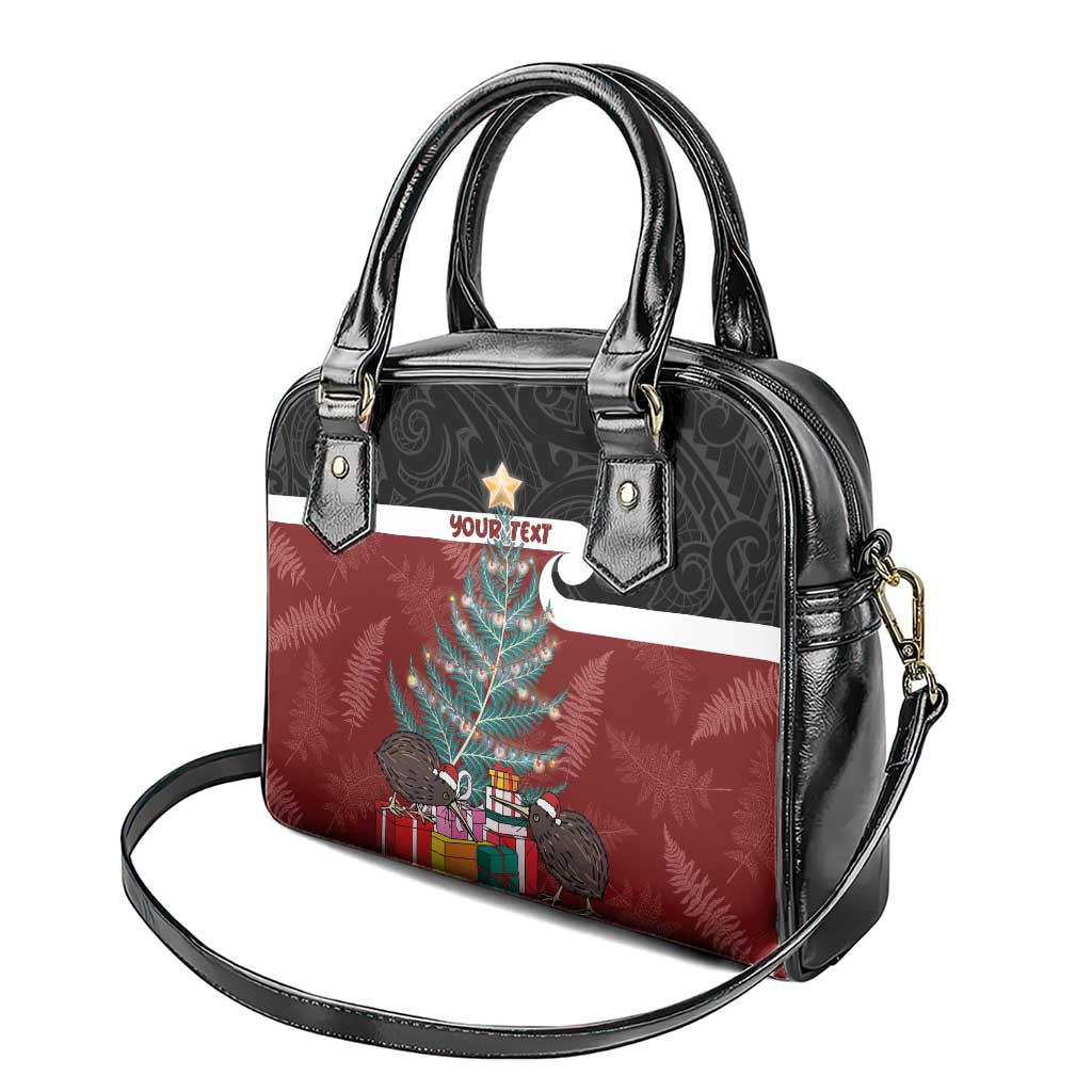 Personalised New Zealand Maori Christmas Shoulder Handbag Xmas Fern Mix Kowhawhai LT7 - Polynesian Pride
