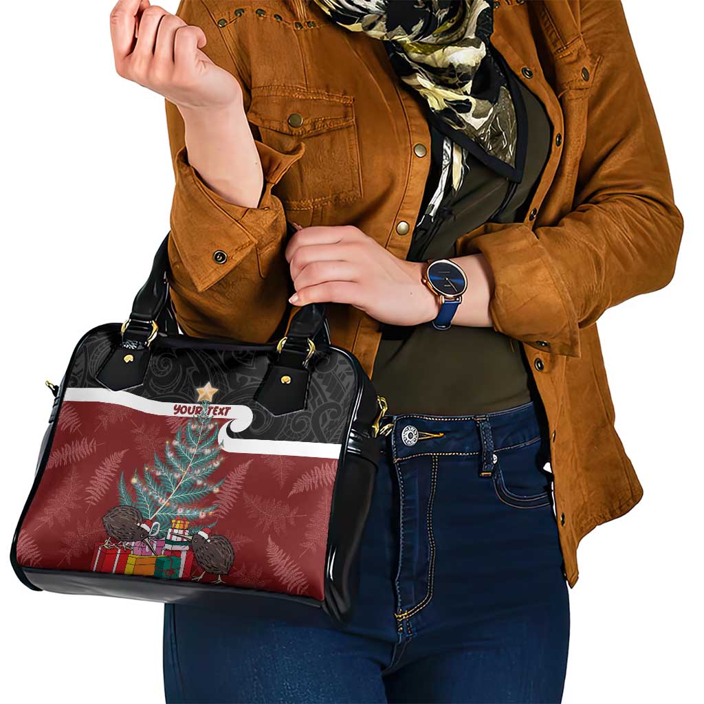 Personalised New Zealand Maori Christmas Shoulder Handbag Xmas Fern Mix Kowhawhai LT7 - Polynesian Pride