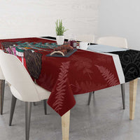 Personalised New Zealand Maori Christmas Tablecloth Xmas Fern Mix Kowhawhai LT7 - Polynesian Pride