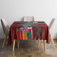 Personalised New Zealand Maori Christmas Tablecloth Xmas Fern Mix Kowhawhai LT7 - Polynesian Pride