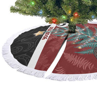 Personalised New Zealand Maori Christmas Tree Skirt Xmas Fern Mix Kowhawhai LT7 - Polynesian Pride