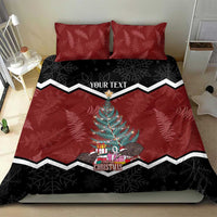 Personalised New Zealand Christmas Bedding Set Xmas Fern and Kiwi Birds LT7 - Polynesian Pride