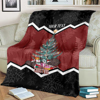 Personalised New Zealand Christmas Blanket Xmas Fern and Kiwi Birds LT7 - Polynesian Pride