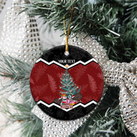Personalised New Zealand Christmas Ceramic Ornament Xmas Fern and Kiwi Birds LT7 - Polynesian Pride