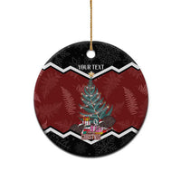 Personalised New Zealand Christmas Ceramic Ornament Xmas Fern and Kiwi Birds LT7 - Polynesian Pride
