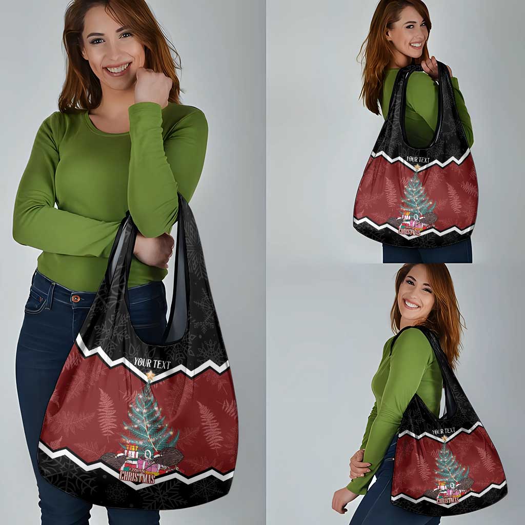 Personalised New Zealand Christmas Grocery Bag Xmas Fern and Kiwi Birds LT7 - Polynesian Pride