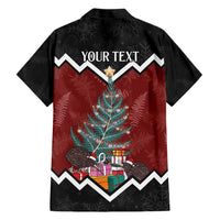 Personalised New Zealand Christmas Hawaiian Shirt Xmas Fern and Kiwi Birds LT7 - Polynesian Pride