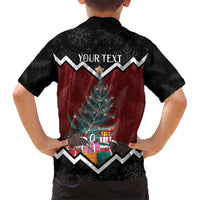 Personalised New Zealand Christmas Hawaiian Shirt Xmas Fern and Kiwi Birds LT7 - Polynesian Pride
