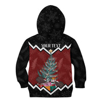 Personalised New Zealand Christmas Kid Hoodie Xmas Fern and Kiwi Birds LT7 - Polynesian Pride