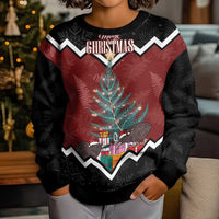Personalised New Zealand Christmas Kid Ugly Christmas Sweater Xmas Fern and Kiwi Birds LT7 - Polynesian Pride