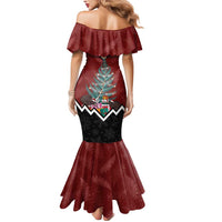 Personalised New Zealand Christmas Mermaid Dress Xmas Fern and Kiwi Birds LT7 - Polynesian Pride