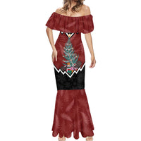 Personalised New Zealand Christmas Mermaid Dress Xmas Fern and Kiwi Birds LT7 - Polynesian Pride