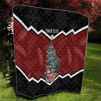 Personalised New Zealand Christmas Quilt Xmas Fern and Kiwi Birds LT7 - Polynesian Pride