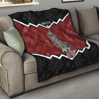 Personalised New Zealand Christmas Quilt Xmas Fern and Kiwi Birds LT7 - Polynesian Pride
