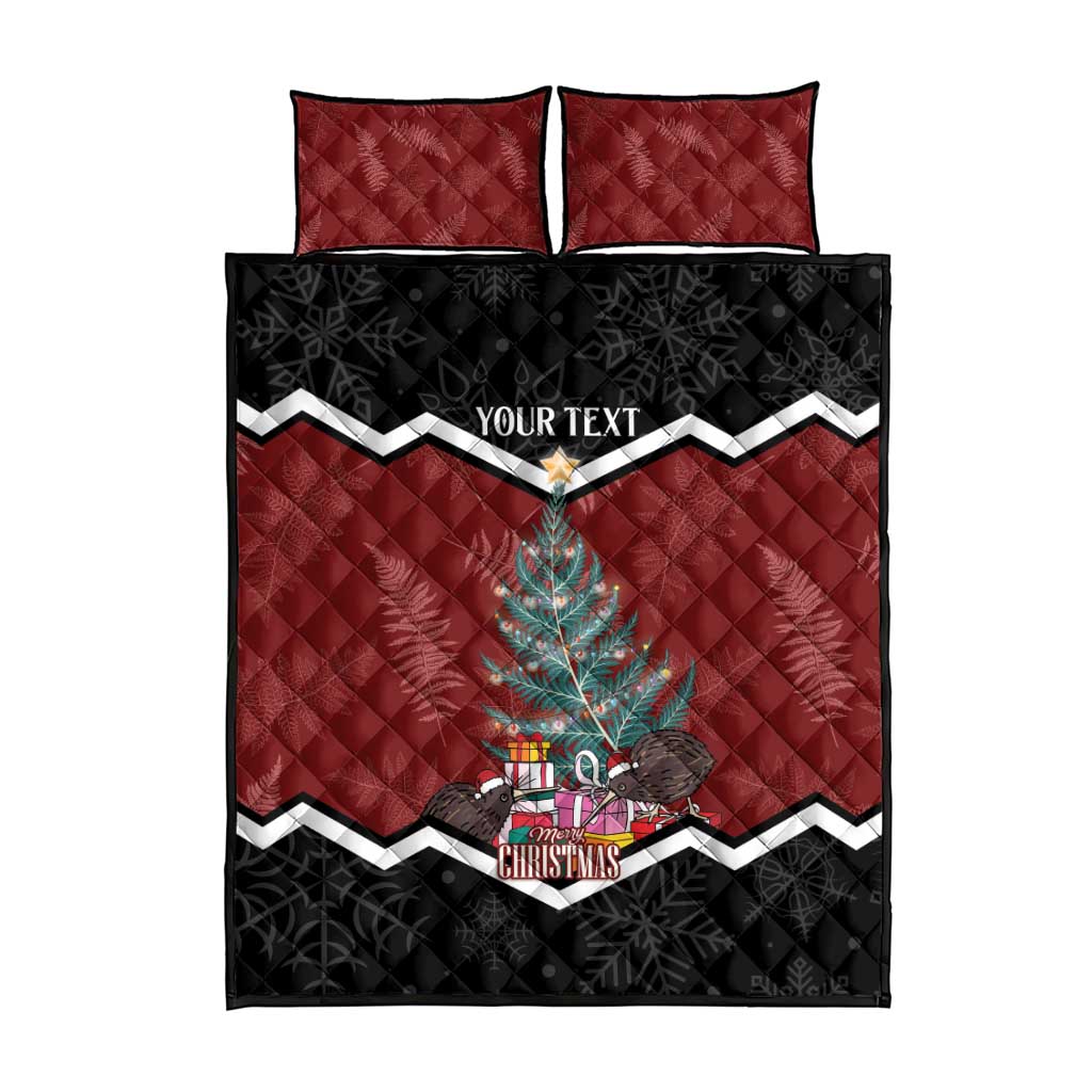 Personalised New Zealand Christmas Quilt Bed Set Xmas Fern and Kiwi Birds LT7 - Polynesian Pride