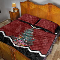 Personalised New Zealand Christmas Quilt Bed Set Xmas Fern and Kiwi Birds LT7 - Polynesian Pride