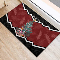 Personalised New Zealand Christmas Rubber Doormat Xmas Fern and Kiwi Birds LT7 - Polynesian Pride