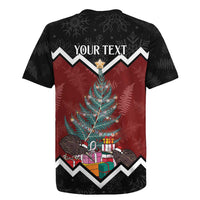 Personalised New Zealand Christmas Rugby Jersey Xmas Fern and Kiwi Birds LT7 - Polynesian Pride