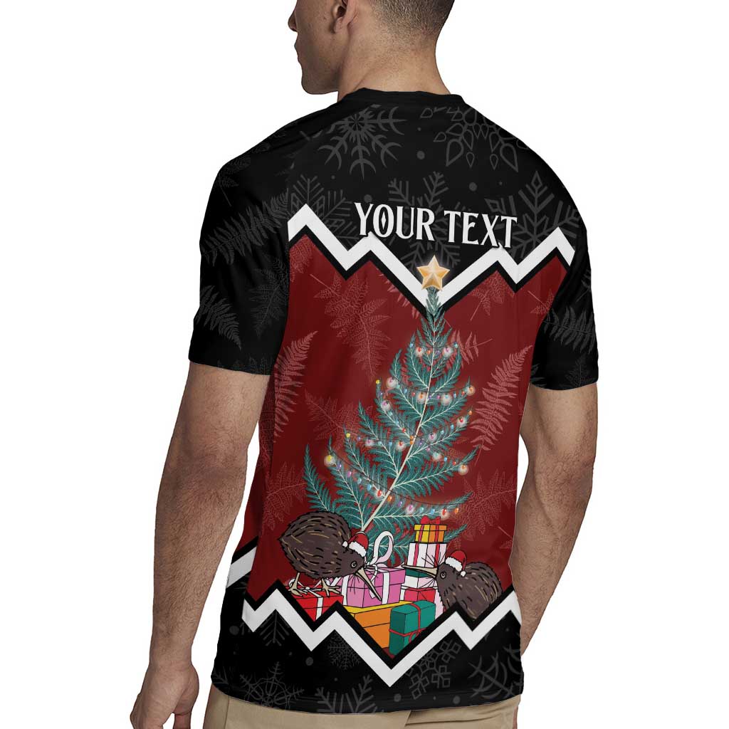 Personalised New Zealand Christmas Rugby Jersey Xmas Fern and Kiwi Birds LT7 - Polynesian Pride