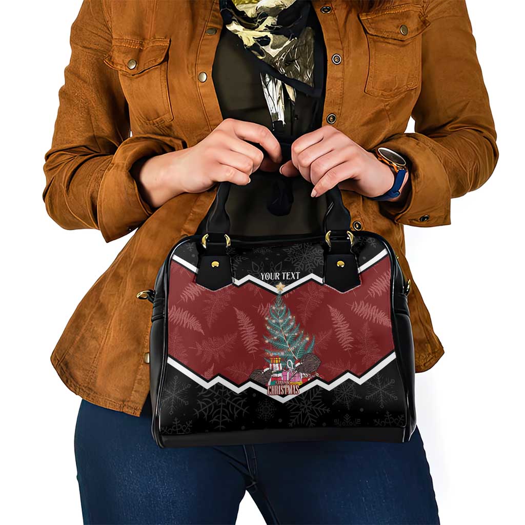 Personalised New Zealand Christmas Shoulder Handbag Xmas Fern and Kiwi Birds LT7 - Polynesian Pride