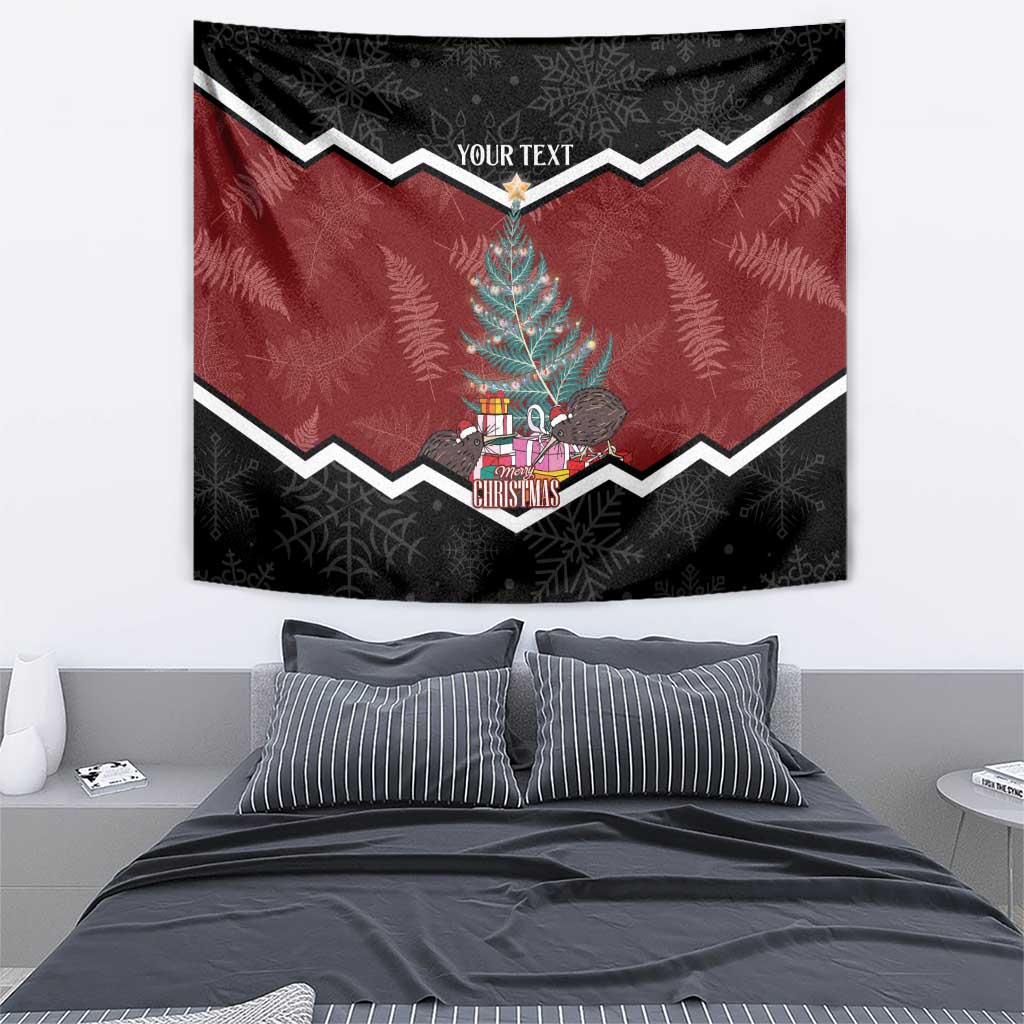 Personalised New Zealand Christmas Tapestry Xmas Fern and Kiwi Birds LT7 - Polynesian Pride