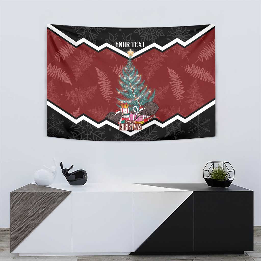 Personalised New Zealand Christmas Tapestry Xmas Fern and Kiwi Birds LT7 - Polynesian Pride