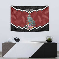 Personalised New Zealand Christmas Tapestry Xmas Fern and Kiwi Birds LT7 - Polynesian Pride