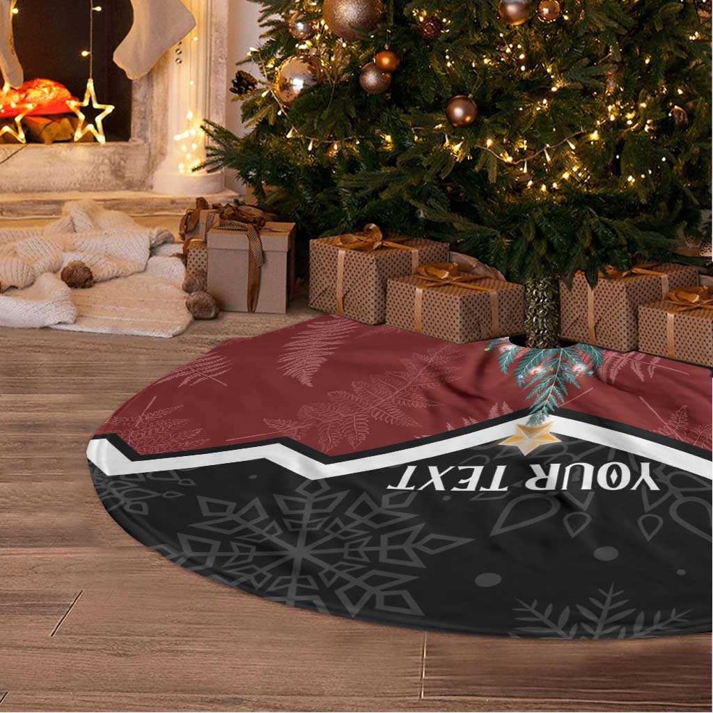 Personalised New Zealand Christmas Tree Skirt Xmas Fern and Kiwi Birds LT7 - Polynesian Pride