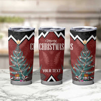 Personalised New Zealand Christmas Tumbler Cup Xmas Fern and Kiwi Birds LT7 - Polynesian Pride