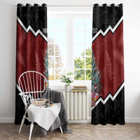 Personalised New Zealand Christmas Window Curtain Xmas Fern and Kiwi Birds LT7 - Polynesian Pride