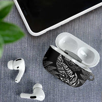 Aotearoa Personalized Lawn Bowls Maori AirPods Case New Zealand Black Tribal Silver Fern LT7 - Polynesian Pride