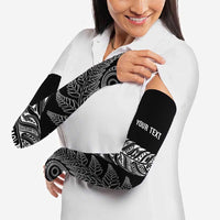 Aotearoa Personalized Lawn Bowls Maori Arm Sleeves New Zealand Black Tribal Silver Fern LT7 - Polynesian Pride