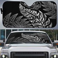 Aotearoa Personalized Lawn Bowls Maori Auto Sun Shade New Zealand Black Tribal Silver Fern LT7 Black - Polynesian Pride