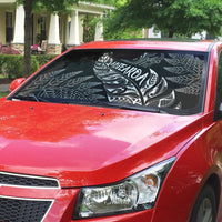 Aotearoa Personalized Lawn Bowls Maori Auto Sun Shade New Zealand Black Tribal Silver Fern LT7 - Polynesian Pride