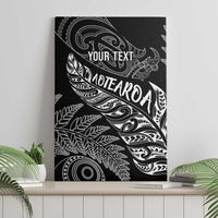 Aotearoa Personalized Lawn Bowls Maori Canvas Wall Art New Zealand Black Tribal Silver Fern LT7 - Polynesian Pride