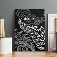 Aotearoa Personalized Lawn Bowls Maori Canvas Wall Art New Zealand Black Tribal Silver Fern LT7 - Polynesian Pride