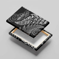 Aotearoa Personalized Lawn Bowls Maori Canvas Wall Art New Zealand Black Tribal Silver Fern LT7 - Polynesian Pride