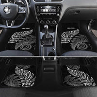 Aotearoa Personalized Lawn Bowls Maori Car Mats New Zealand Black Tribal Silver Fern LT7 Set 4pcs Black - Polynesian Pride